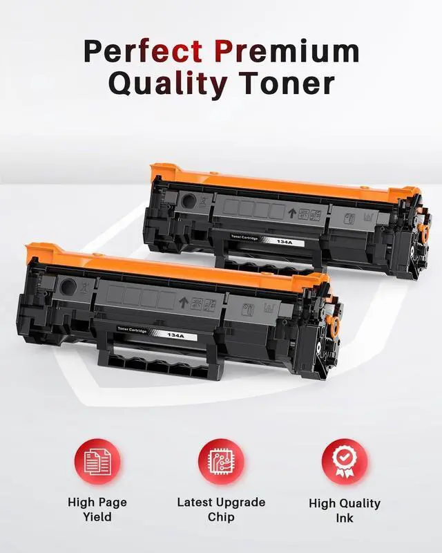 Alt view image 4 of 7 - Ennovor 134A Black Toner Cartridges (with Chip) Replacement Compatible for HP 134A 134X W1340A W1340X Toner Cartridges Work with Laserjet 209dw MFP M234dw M234sdw M234sdn Printer (2 Black)