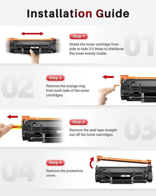 Alt view image 6 of 7 - Ennovor 134A Black Toner Cartridges (with Chip) Replacement Compatible for HP 134A 134X W1340A W1340X Toner Cartridges Work with Laserjet 209dw MFP M234dw M234sdw M234sdn Printer (2 Black)