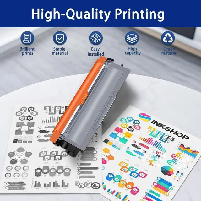 Alt view image 6 of 6 - Ennovor TN630 TN-630 Compatible TN-630 TN630 Black Toner Cartridge Replacement for Brother TN-630 HL-L2305W HL-L2320D HL-L2300D MFC-L2680W Toner.(2 Pack)