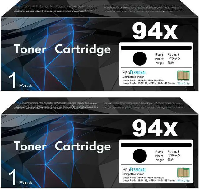 Main image of 94X Toner Cartridge Black High Yield | Work for Laserjet Pro M118dw Toner, Pro M148dw, M148fdw, M118, M148, M149fdw Printer | for HP Laserjet 94X Black Toner Cartridge, 2-Pack