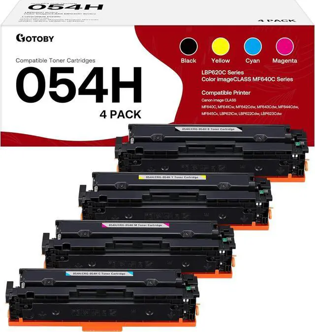 Main image of Ennovor Compatible Toner Cartridge Replacement for Canon 054 054H CRG-054 to use with Canon Color ImageClass LBP622Cdw MF642Cdw MF643Cdw MF644Cdw MF640C Printer (Black, Cyan, Magenta, Yellow)