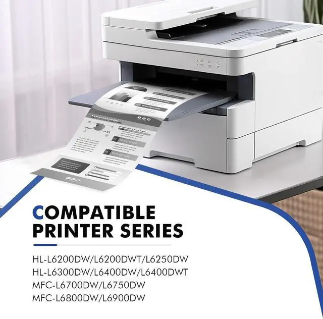 Alt view image 2 of 7 - Ennovor Toner Bank Compatible Toner Cartridge Replacement for TN880 TN 880 for HL-L6200DW MFC-L6700DW MFC-L6800DW HL-L6200DWT HL-L6300DW MFC-L6900DW Super High Yield Printer (Black, 2-Pack)