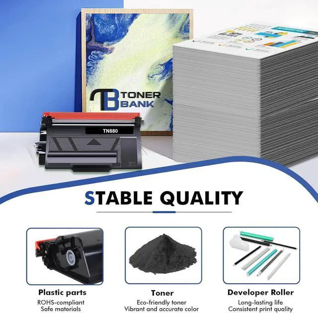 Alt view image 5 of 7 - Ennovor Toner Bank Compatible Toner Cartridge Replacement for TN880 TN 880 for HL-L6200DW MFC-L6700DW MFC-L6800DW HL-L6200DWT HL-L6300DW MFC-L6900DW Super High Yield Printer (Black, 2-Pack)