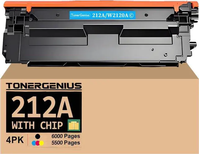 Main image of Ennovor w2121a/212a Toner Cartridge Compatible for m554 Toner M555dn Laser Printer MFP M578dn/f/c/z/x Toner Ink Cartridge 212a (Cyan) Color Toner
