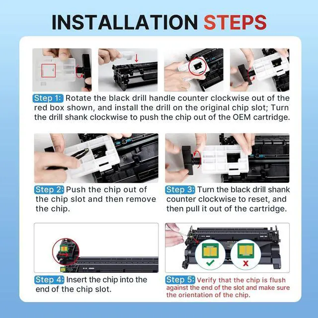 Alt view image 5 of 7 - Ennovor 148X Toner Cartridge (No Chip) - Replacement for HP 148A Toner Cartridge, 148X W1480X Compatible with HP Laserjet Pro 4001dw 4001dn 4001n MFP 4101fdw 4101fdn Series Printers (Black, 1 Pack)