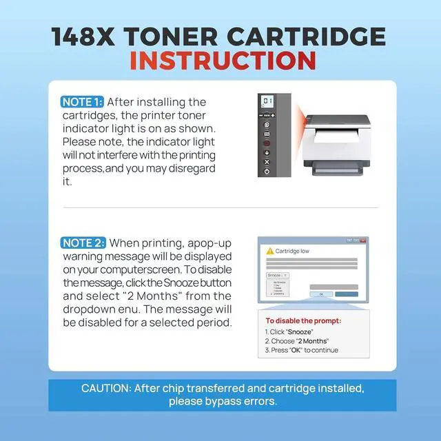 Alt view image 6 of 7 - Ennovor 148X Toner Cartridge (No Chip) - Replacement for HP 148A Toner Cartridge, 148X W1480X Compatible with HP Laserjet Pro 4001dw 4001dn 4001n MFP 4101fdw 4101fdn Series Printers (Black, 1 Pack)