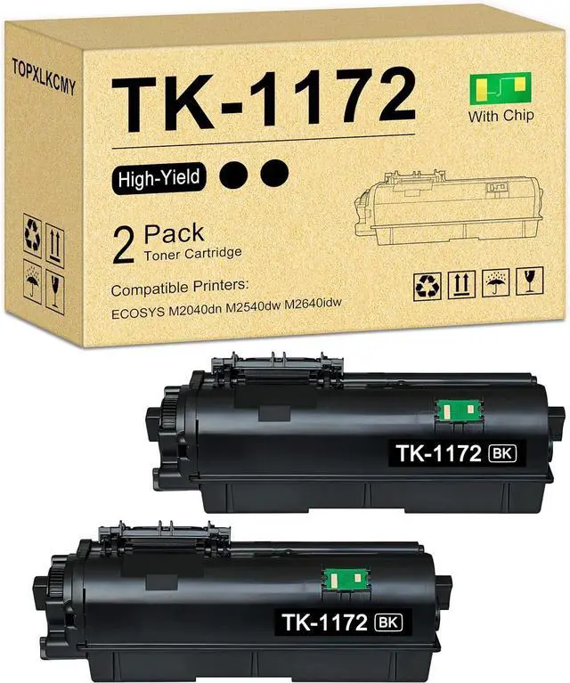 Main image of Ennovor TK-1172 TK1172 High Yield Black Toner Cartridge Replacement for Kyocera ECOSYS M2040dn / M2540dw / M2640idw / Printer (2-Pack, 1T02Y80UX0)