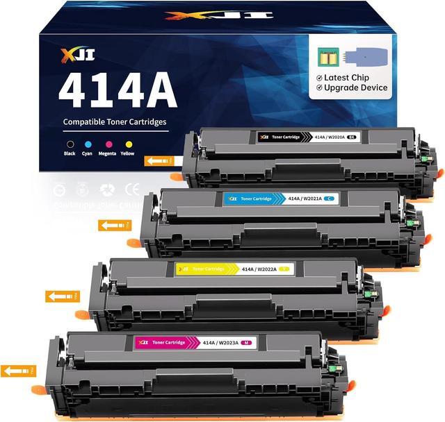 Main image of Ennovor XJI 414A (with Chip) Compatible Toner Cartridges Replacement for HP 414 A X W2020A W2021A W2022A 414X Ink 4 Pack, for Color Laser Jet Pro MFP M479fdw M479fdn M479 M454dw M454dn M455dn Printer