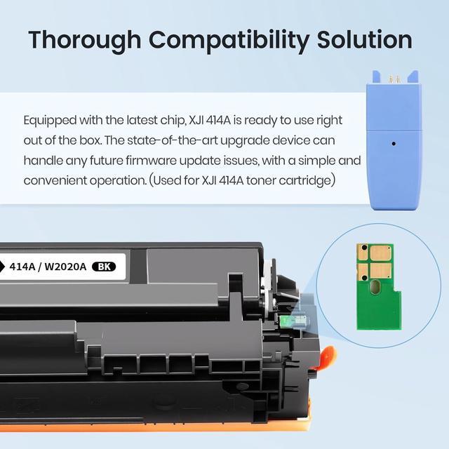 Alt view image 2 of 7 - Ennovor XJI 414A (with Chip) Compatible Toner Cartridges Replacement for HP 414 A X W2020A W2021A W2022A 414X Ink 4 Pack, for Color Laser Jet Pro MFP M479fdw M479fdn M479 M454dw M454dn M455dn Printer