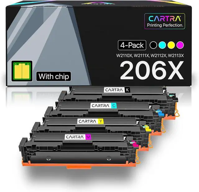 Main image of Ennovor CATRA 206x High Yield Toner Cartridge Compatible with 206X Toner Cartridge Set, Works with Color Laser Jet Pro MFP M283fdw M283fdn M283cdw, M255dw, M255nw, M282nw 4Pack W2110X