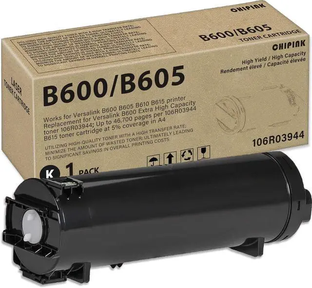 Main image of Ennovor B600 106R03944 Toner Cartridge Extra High Capacity Replacement Compatible for Xerox Versalink B600 Toner for Versalink B600 B605 B610 B615 Printer (1 Black, Extra High Yield, 46,700 Pages)