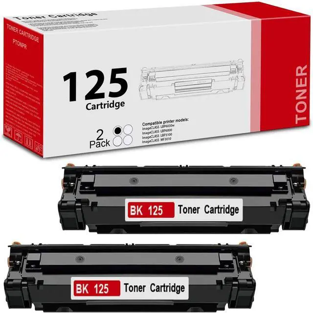 Main image of Ennovor 125 High-Yield Black Toner Cartridge 2-Pack Replacement for Canon 125 Toner Cartridge for ImageCLASS LBP6030w LBP6000 LBP3100 MF3010 Printer