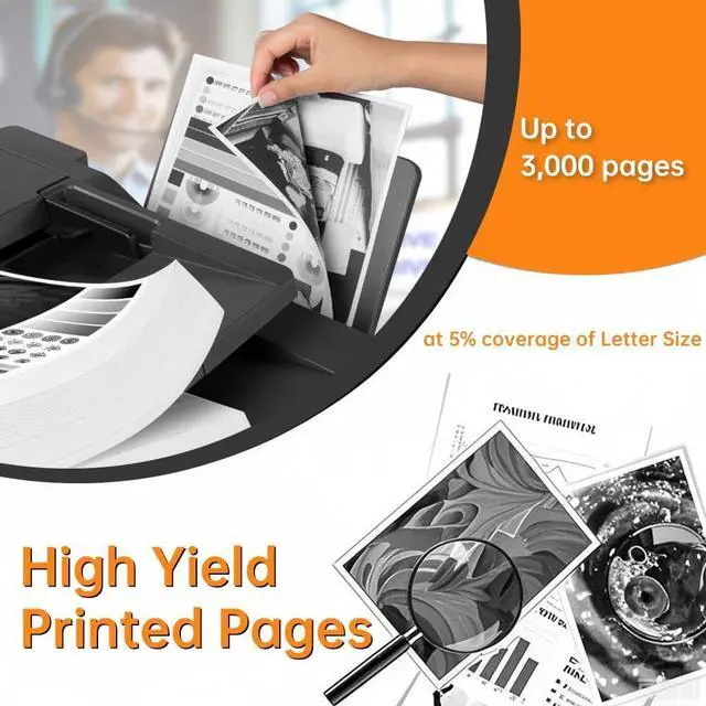 Alt view image 3 of 6 - Ennovor B341H00 High Yield Black Toner Cartridge with Chip (1-Pack) - Compatible with Lexmark B3340dw/B3442dw/MB3442 Series Printers