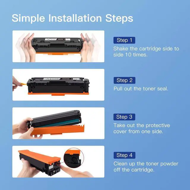 Alt view image 5 of 7 - Ennovor GPC Image Compatible 202X Toner Cartridge Replacement for HP 202X 202A CF500X CF500A to use with Laserjet Pro MFP M281fdw M254dw M281cdw M281 M281dw M280nw Toner Printer (1B 1C 1M 1Y, 4 Pack)