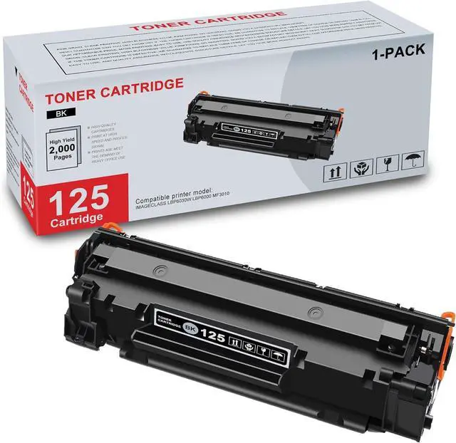Main image of Ennovor 1-Pack 125 3484B001 Black Toner Cartridge High Yield Compatible CRG125 125 Replacement for Canon CRG125 125 for ImageCLASS LBP6030w LBP6000 MF3010 Printer | Up to 2,000 Pages 1 Each