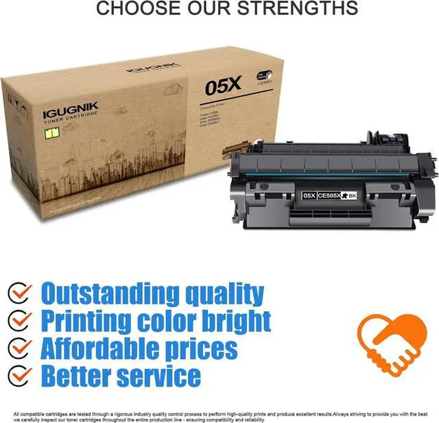 Alt view image 5 of 6 - Ennovor 1-Pack 05X CC305X High Yield Black Toner Cartridge(with chip), Replacement for HP 05X CC305X for P2055 (CE456A) P2055d (CE457A) P2055d (CE457A) P2055x (CE460A) Printer