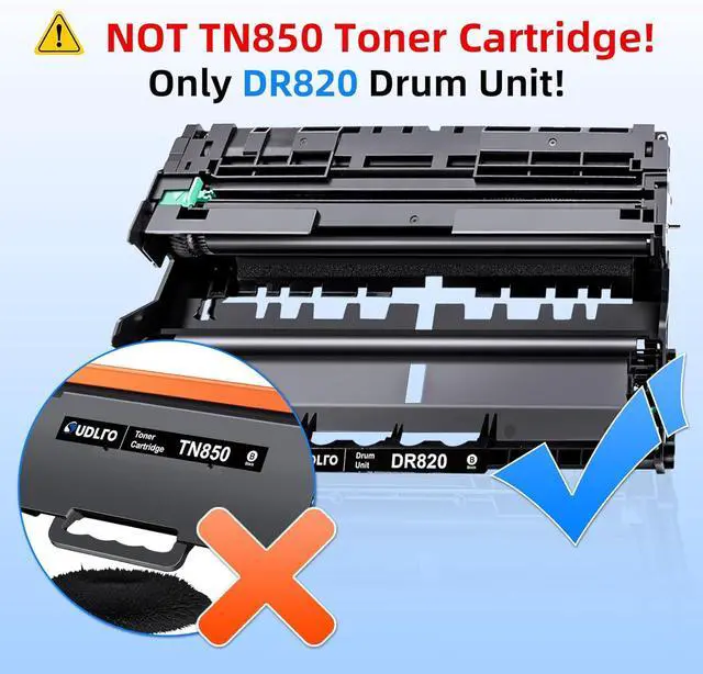 Alt view image 2 of 7 - DR820 Drum Unit DR820 Replacement for Drum DR820 DR-820 to Compatible with HL-L6200DW MFC-L5850DW HLL6200DW MFC-L5900DW MFC-L5700DW HL-L5200DW MFC-L6800DW (2 Black, Not Toner)