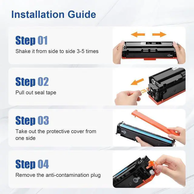 Alt view image 5 of 7 - Ennovor 054H Toner Cartridge Set Replacement for Canon CRG-054 054H 054 Toner Cartridge Set Compatible with Canon MF642Cdw Toner Cartridges, Color imageCLASS MF641CW MF644Cdw LBP622Cdw Printer