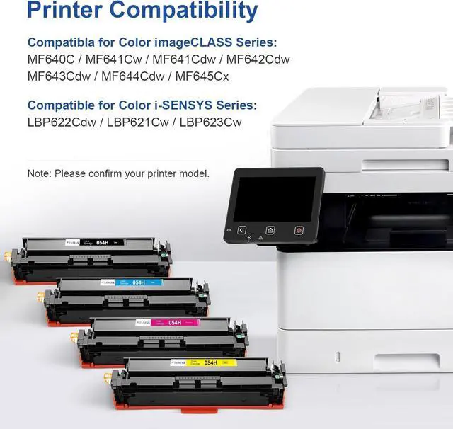 Alt view image 2 of 7 - Ennovor 054H Toner Cartridge Set Replacement for Canon CRG-054 054H 054 Toner Cartridge Set Compatible with Canon MF642Cdw Toner Cartridges, Color imageCLASS MF641CW MF644Cdw LBP622Cdw Printer
