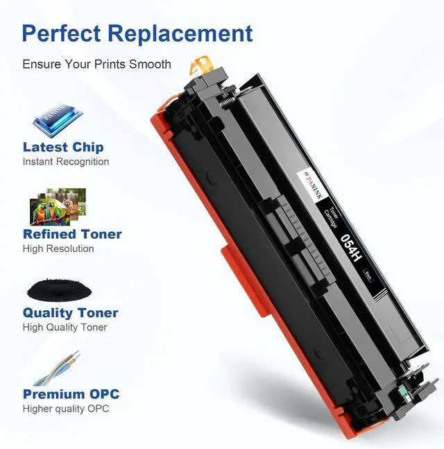 Alt view image 7 of 7 - Ennovor 054H Toner Cartridge Set Replacement for Canon CRG-054 054H 054 Toner Cartridge Set Compatible with Canon MF642Cdw Toner Cartridges, Color imageCLASS MF641CW MF644Cdw LBP622Cdw Printer