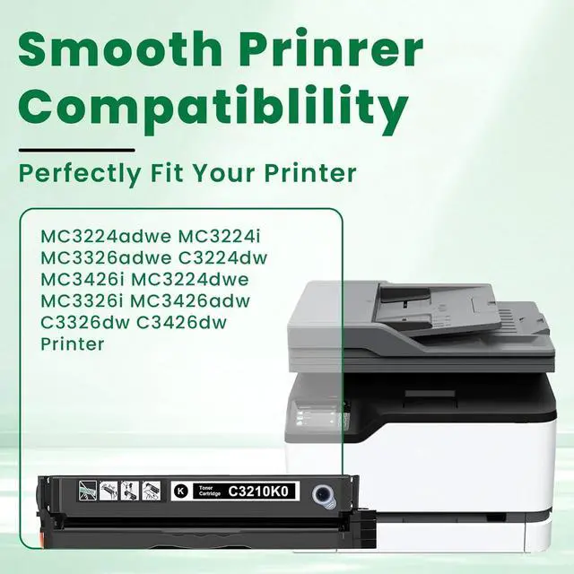 Alt view image 2 of 7 - Ennovor C3210K0 Black Toner Cartridge 1-Pack C3210 Toner Replacement for Lexmark C3210K0 Toner Cartridge for C3224 C3326 C3426 MC3224 MC3326 MC3426 Printer Ink