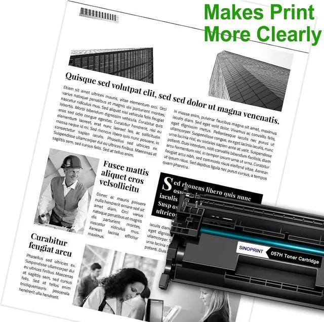 Alt view image 4 of 7 - Ennovor Toner Cartridge for Canon 057H Black CRG-057 3009C001 High Yield for Canon ImageCLASS MF449dw MF448dw MF455dw MF445dw LBP228dw LBP226dw lbp227dw LBP236dw Laser Printers 2 Packs Black