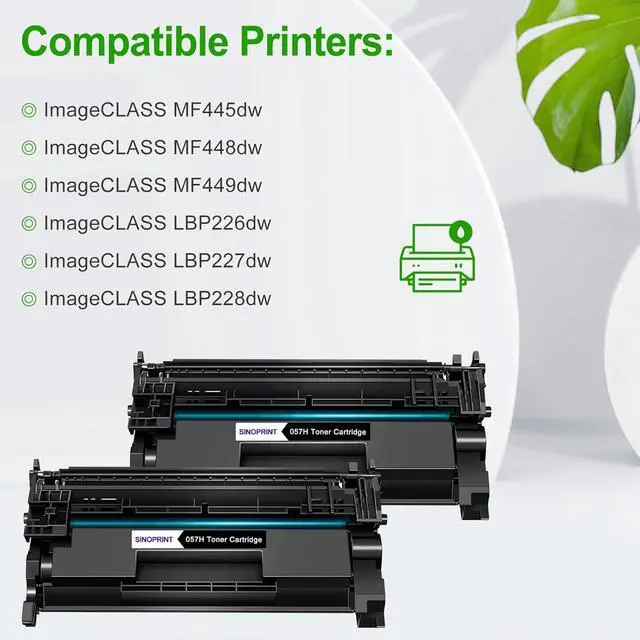 Alt view image 2 of 7 - Ennovor Toner Cartridge for Canon 057H Black CRG-057 3009C001 High Yield for Canon ImageCLASS MF449dw MF448dw MF455dw MF445dw LBP228dw LBP226dw lbp227dw LBP236dw Laser Printers 2 Packs Black