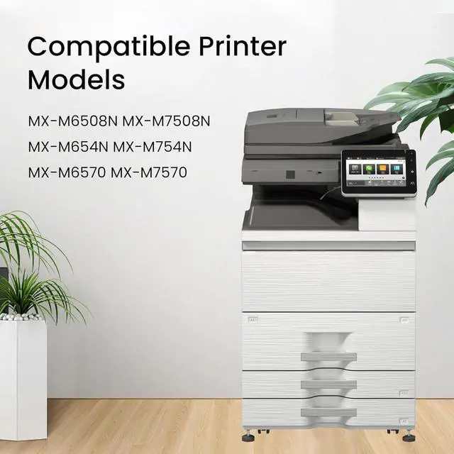Alt view image 2 of 6 - Ennovor MX-754NT Toner Cartridge High Yield Black MX754NT 754NT Toner Replacement for Sharp MX-754NT Toner Cartridge for MX-M6508N MX-M7508N MX-M654N MX-M754N MX-M7570 Printer Ink 1-Pack