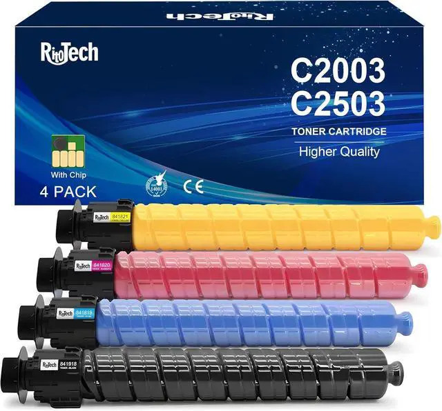 Main image of Ennovor MP C2003 C2503 Toner Cartridge Black Cyan Magenta Yellow - Replacement for Ricoh C2003 C2503 841918 841921 841920 841919 High Yield for Lanier Savin MP C2503 C2003 C2004 C2504 Printer,4 Pack