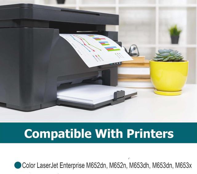 Alt view image 2 of 6 - Ennovor 655A Magenta Toner Cartridge Replacement for HP 655A CF453A for HP Color Laser Enterprise M652, M653 M681,M682 Series