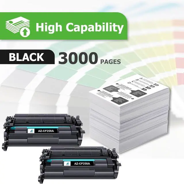 Alt view image 2 of 7 - Ennovor Aztech Compatible Toner Cartridge Replacement for HP 58A CF258A, Black - 2 Pack