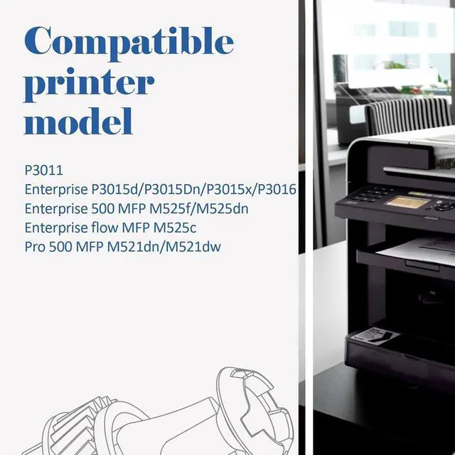 Alt view image 2 of 7 - Ennovor P3015 CE255A 55A Black Toner Cartridge 4-Pack Compatible Replacement for HP 55A CE255A 55X CE255X for HP P3015 P3015x P3015dn Pro 500 MFP M521dw M521dn M521 M525 Printer Ink