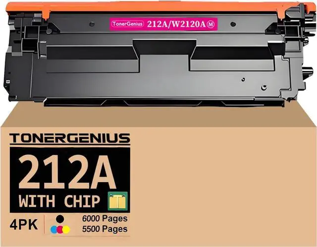 Main image of Ennovor w2123a/212a Toner Cartridge Compatible for m554 Toner M555dn Laser Printer MFP M578dn/f/c/z/x Printer Ink Cartridge 212a (Magenta) Color Toner