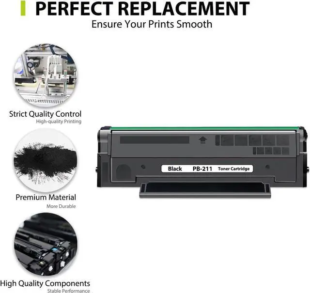 Alt view image 4 of 6 - Ennovor PB-211 Replacement Toner Cartridge Compatible for Pantum PB211 PB 211 PB211EV PB-211EV Work with P2502w P2500 P2500W P2500NW M6552NW M6550 M6550N M6550W M6600N M6600W-2 Pack