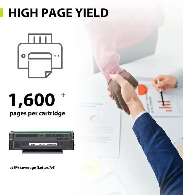 Alt view image 3 of 6 - Ennovor PB-211 Replacement Toner Cartridge Compatible for Pantum PB211 PB 211 PB211EV PB-211EV Work with P2502w P2500 P2500W P2500NW M6552NW M6550 M6550N M6550W M6600N M6600W-2 Pack