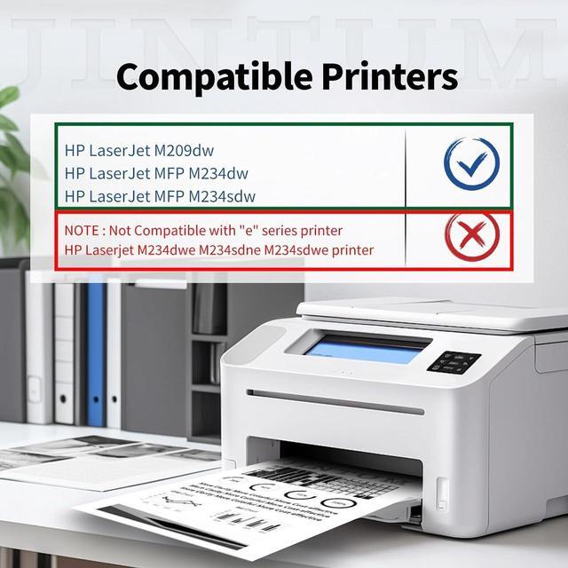 Alt view image 2 of 7 - Ennovor JINTUM 134A (with CHIP) Compatible Toner Cartridge Replacement for HP 134A Toner Cartridge for HP 134X W1340A Works with HP M234sdw M209dw Printers (2-Pack)