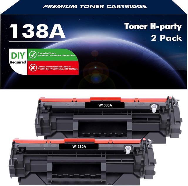 Main image of Ennovor 138A Black Toner Cartridge 2-Pack Compatible Replacement for HP 138A W1380A 138X W1380X for HP Pro 3001dw 3001fdw MFP 3101fdw Series Printer High Yield Ink