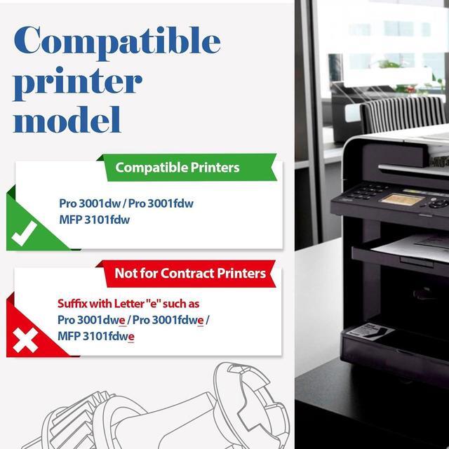 Alt view image 2 of 7 - Ennovor 138A Black Toner Cartridge 2-Pack Compatible Replacement for HP 138A W1380A 138X W1380X for HP Pro 3001dw 3001fdw MFP 3101fdw Series Printer High Yield Ink
