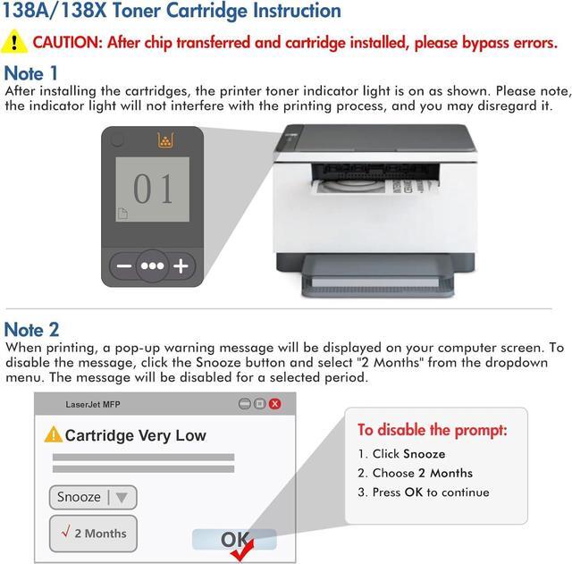 Alt view image 6 of 7 - Ennovor 138A Black Toner Cartridge 2-Pack Compatible Replacement for HP 138A W1380A 138X W1380X for HP Pro 3001dw 3001fdw MFP 3101fdw Series Printer High Yield Ink