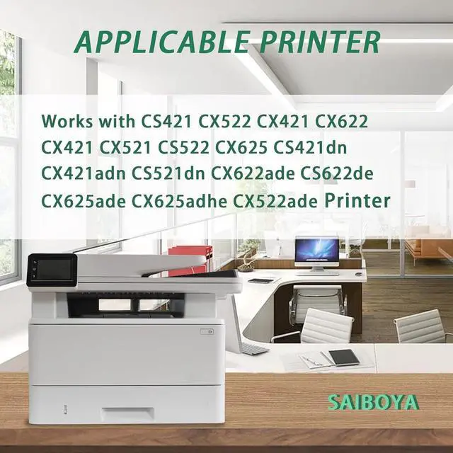 Alt view image 2 of 7 - Ennovor High Yield 78C1X 78C1XK0 78C1XC0 78C1XM0 78C1XY0 Toner Cartridge Replacement for Lexmark CS421 CX421 CS421dn CX421adn CS521dn CX622ade CS622de CX625ade CX625adhe CX522ade Printer