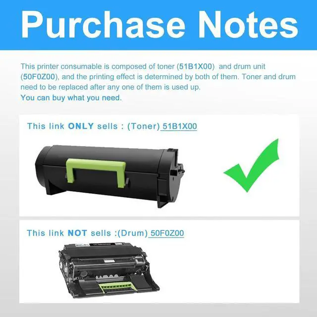 Alt view image 3 of 7 - Ennovor LCL 51B1X00 51B0XA0 Black Extra High Yield Toner Cartridge Replacement for Lexmark MS517 MS517DN MS617 MS617DN MX517 MX517DE MX617 MX617DE Printer (1-Pack 20,000 Pages)