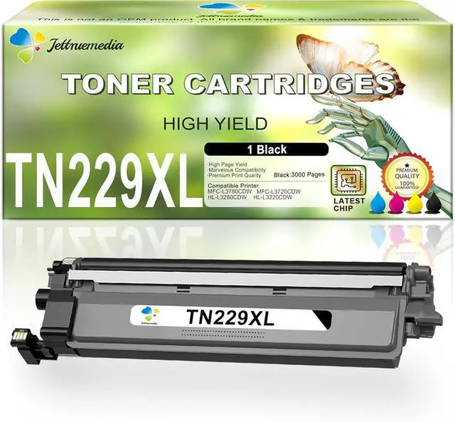 Main image of Ennovor TN229XL Black High Yield Toner Cartridge Compatible Replacement for Brother TN229 TN229XL TN229BK Toner Work for Brother MFC-L3780CDW MFC-L3720CDW HL-L3220CDW HL-L3280CDW MFC-L3765CDW Printer