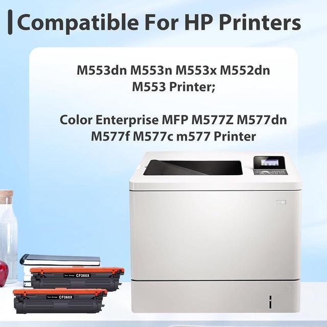 Alt view image 2 of 6 - Ennovor 508X Black High-Yield Toner Cartridge 2-Pack Replacement for HP 508X CF360X 508A CF360A for Enterprise M552, M553, Color Enterprise MFP M577 Series Printer