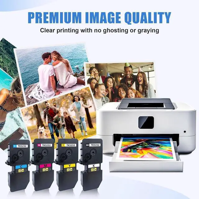 Alt view image 4 of 5 - Ennovor TK5232 TK-5232 Toner Cartridge Compatible for Kyocera TK-5232K TK-5232C TK-5232M TK-5232Y for 1T02R90US0 1T02R9CUS0 1T02R9BUS0 1T02R9AUS0 for ECOSYS P5021cdn P5021cdw M5521cdn M5521cdw