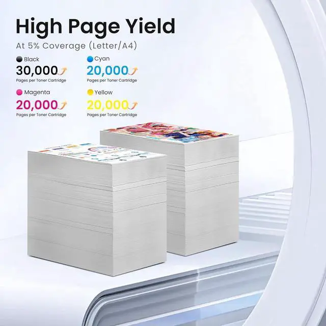 Alt view image 3 of 7 - Ennovor GREENBOX Compatible TK8377 Toner Cartridge Replacement for TK8377 TK-8377K TK-8377C TK-8377M TK-8377Y for TASKalfa 3554ci Printer (Black Cyan Yellow Magenta, 4 Pack)