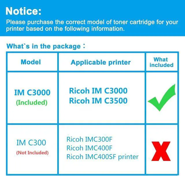 Alt view image 2 of 6 - LCL IM C3000 IM C3500 IMC3000 IMC3500 Toner Cartridge Replacement for Ricoh 842251 842252 842253 842254 Toner Compatible with Ricoh IM C3500 IM C3000 Printer (Black,Cyan,Magenta,Yellow, 4-Pack)