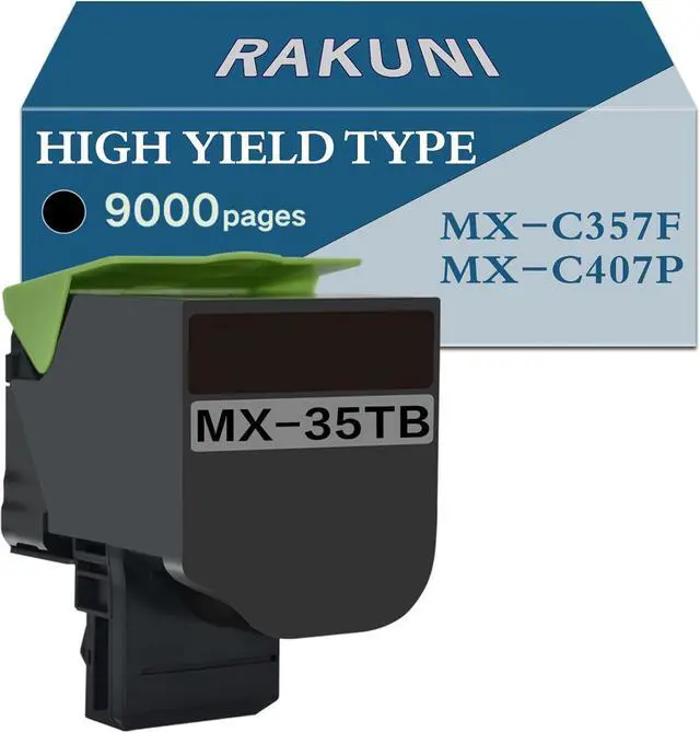Main image of Ennovor MX-C35TB Black Compatible High Yield Toner Cartridge Replacement for Sharp MX-C35TB MX-C35TC MX-C35TM MX-C35TY, for Use in MX-C357F MX-C407P Printer (Black 9000 Pages)