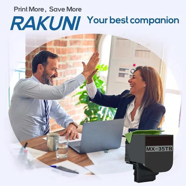 Alt view image 5 of 5 - Ennovor MX-C35TB Black Compatible High Yield Toner Cartridge Replacement for Sharp MX-C35TB MX-C35TC MX-C35TM MX-C35TY, for Use in MX-C357F MX-C407P Printer (Black 9000 Pages)