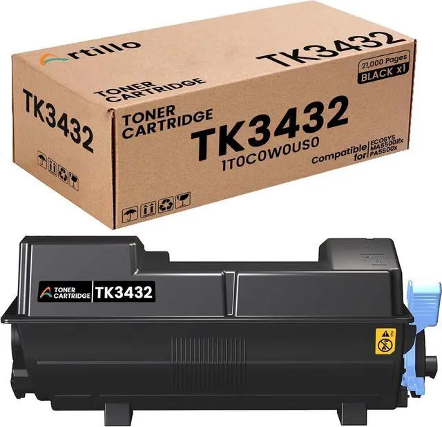 Main image of Ennovor TK-3432 TK3432 Black Toner Cartridge Replacement for Kyocera TK-3432 TK3432 TK3432K 1T0C0W0US0 Toner for ECOSYS MA5500ifx PA5500x Printers (1 Pack, Black)