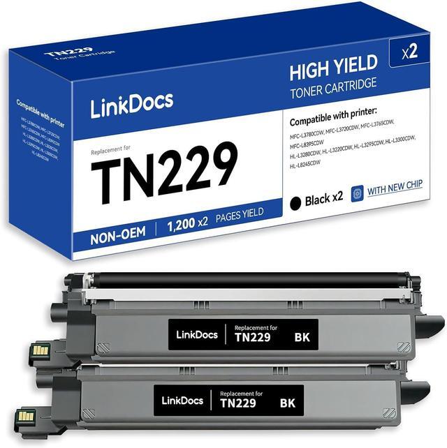 Main image of Ennovor TN229 2PK Black Standard Yield Printer Toner Cartridge Replacement for Brother TN229 TN229BK 2-Pack